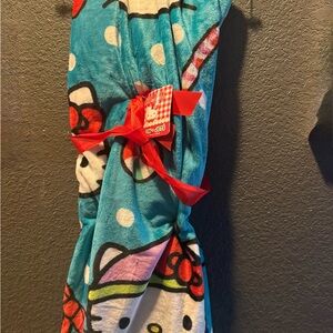 Hello Kitty Blue Green Christmas Blanket